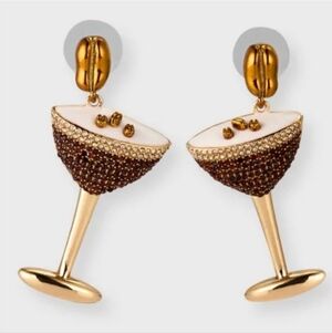 🔹️Baublebar 🔹 Party Fuel "This Is How We Brew It" Espresso Martini Earrings